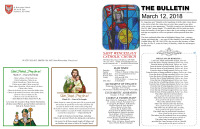 March 12, 2018 Bulletin