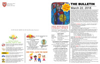 March 22 2018 Holy Week Bulletin
